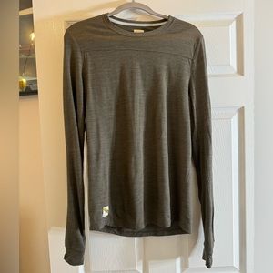 Tracksmith Harrier Long Sleeve Men’s Sz S Tamarind (Green/Brown)